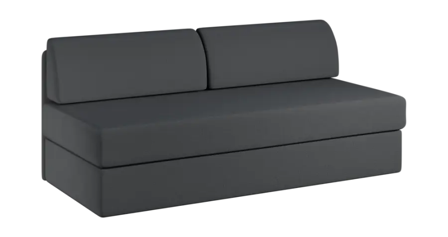 MARIANA S OPĚRKOU rošt, válenda celočalouněná, látka BORA B 26 - látka tmavě šedý melír